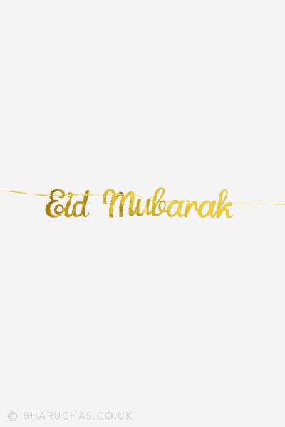 Eid Mubarak - Gold Paper Bunting