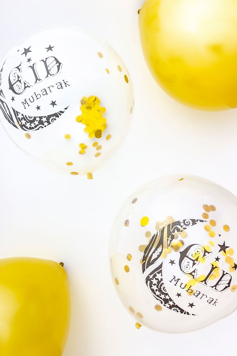 Eid Mubarak Confetti Balloons (Pack of 10)
