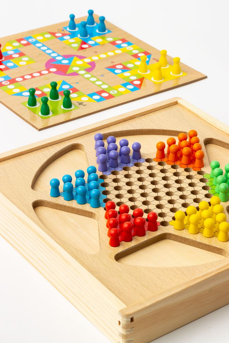 4-in-1 Wooden Board Games