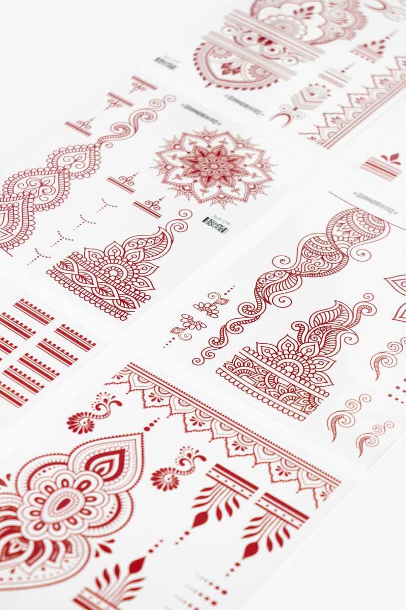 Temporary Henna Tattoo Stickers