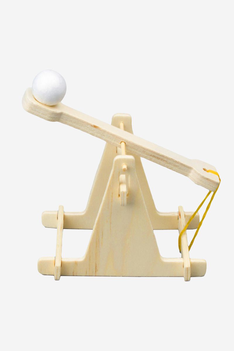 Wooden Miniature Tabletop Toy – Catapult & Trebuchet Kit