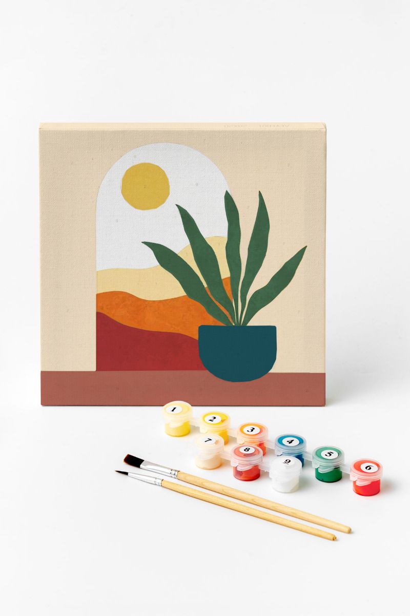 Paint by Numbers – 20x20 cm Boho Canvas Set