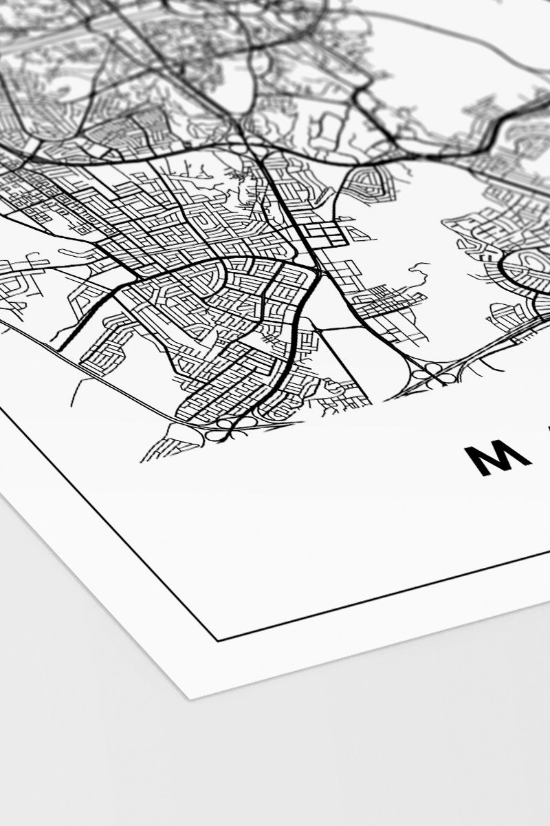 Map of Makkah Poster