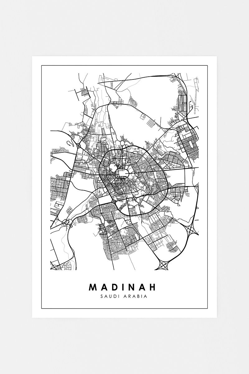 Map of Madinah Poster