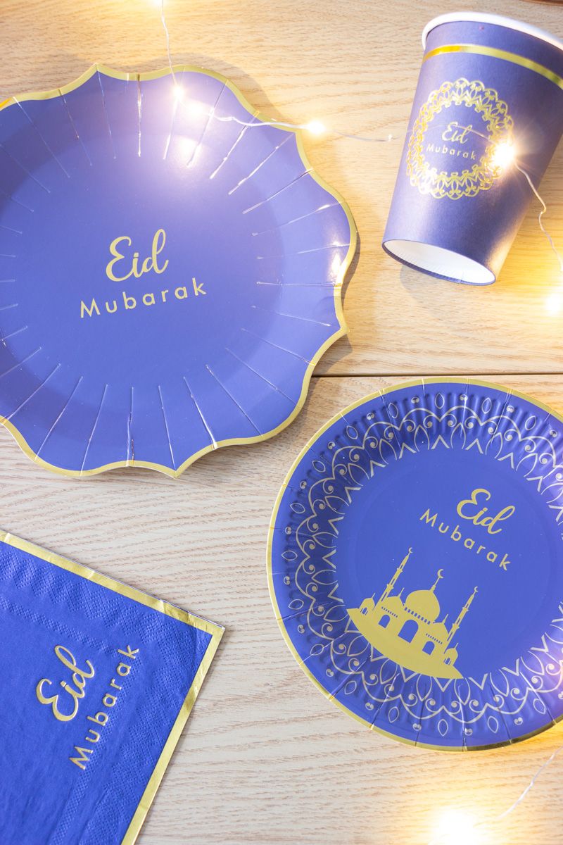 23cm Blue Paper Plates (Pack of 8)