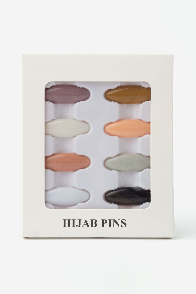 Rounded Scarf Safety Pins (Pack of 8)