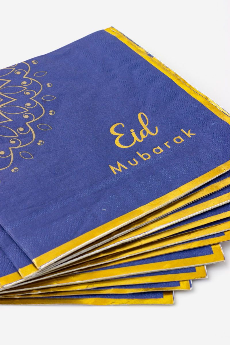 Blue Paper Napkins (Pack of 16)