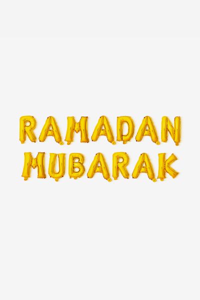 Ramadan Mubarak - 16" Gold Foil Balloons