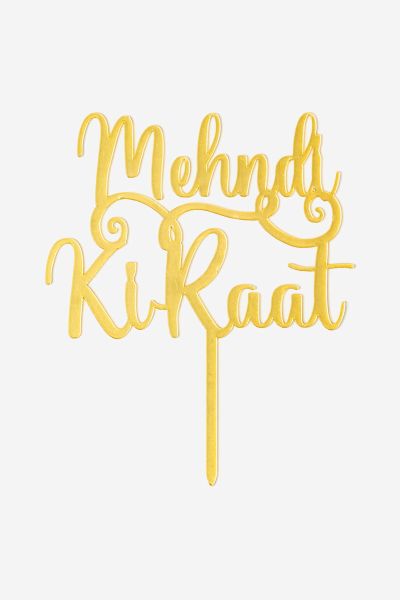 Mehndi Ki Raat - Acrylic Cake Topper