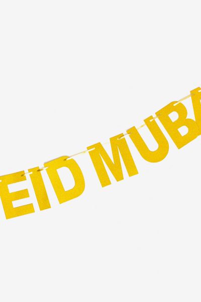 Eid Mubarak - Gold Glitter Bunting